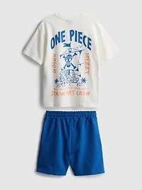 One Piece T-Shirt and Shorts Set