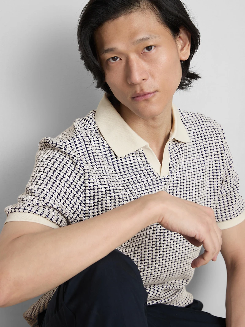 The Edit Jacquard Polo Shirt