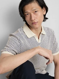 The Edit Jacquard Polo Shirt