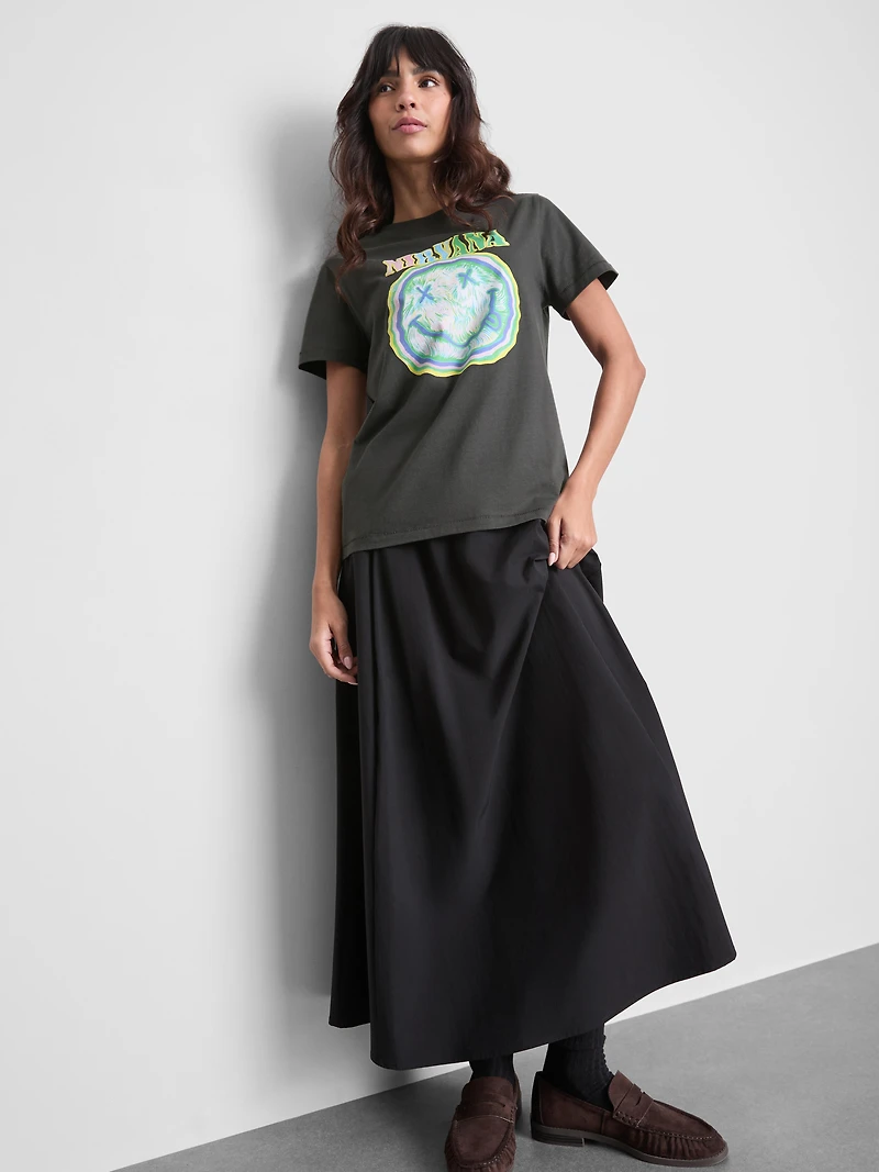 Nirvana Washed Cotton Band Tee