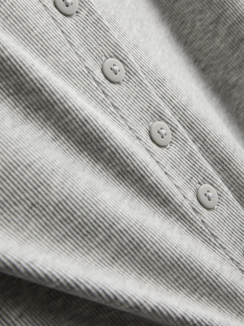 Cotton-Rich Button-Through Tank Top