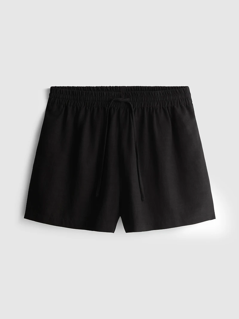 Cotton-Blend Elastic-Waist Shorts