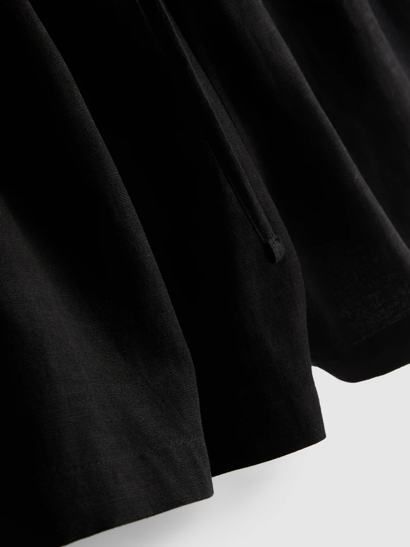 Cotton-Blend Elastic-Waist Shorts