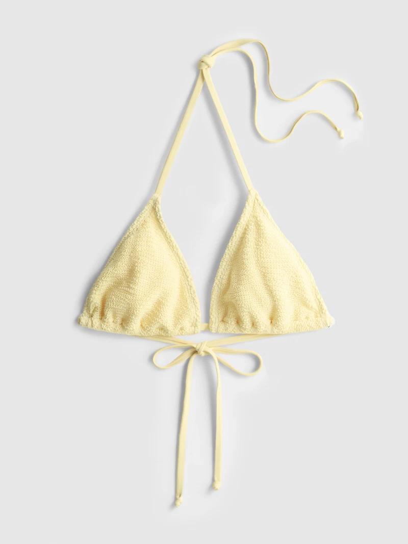 Crinkle Triangle Bikini Top