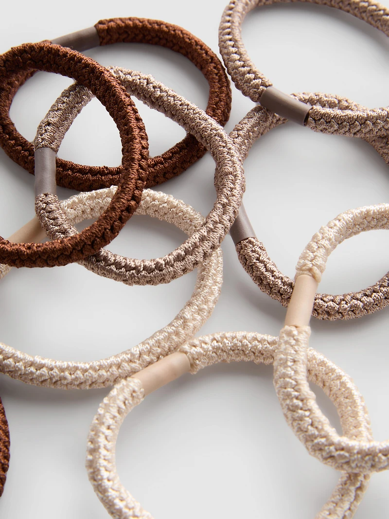 10pk Thick Hair Bands