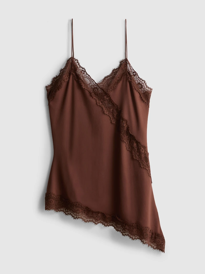 Asymmetric Lace Cami Top