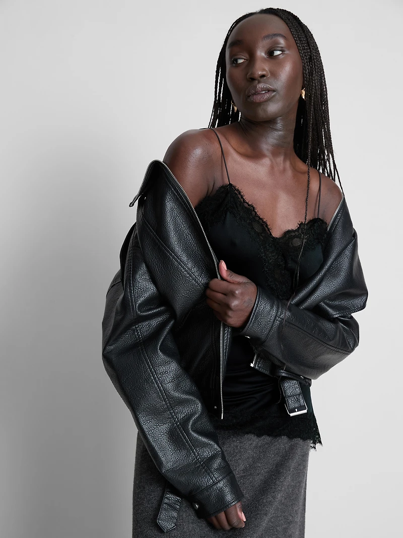 Asymmetric Lace Cami Top