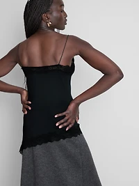 Asymmetric Lace Cami Top