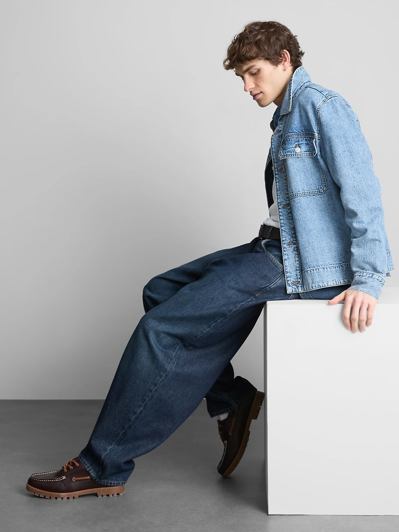 Mid-Rise Barrel Jeans