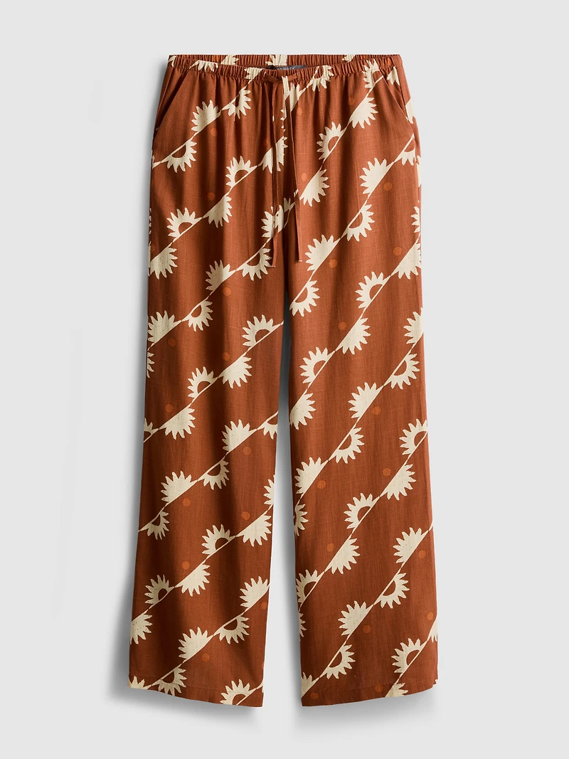 Wide Leg Printed Pants
