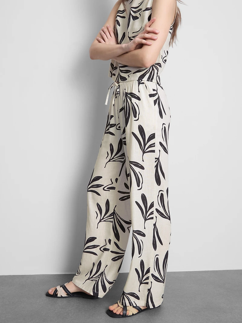 Wide Leg Printed Pants