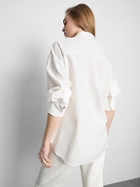 Classic Cotton-Blend Button-Down Shirt