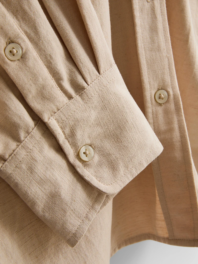 Classic Cotton-Blend Button-Down Shirt