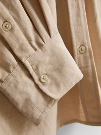 Classic Cotton-Blend Button-Down Shirt