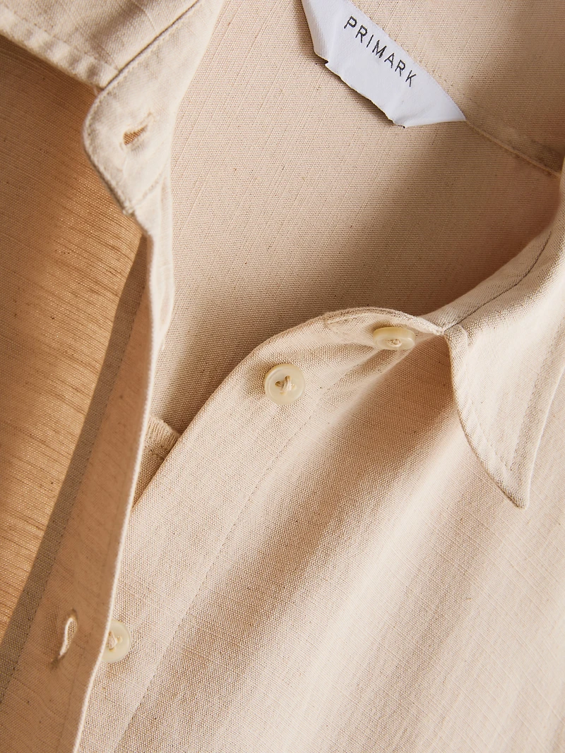 Classic Cotton-Blend Button-Down Shirt