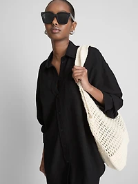 Classic Cotton-Blend Button-Down Shirt