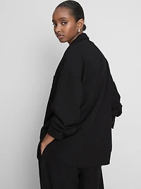 Classic Cotton-Blend Button-Down Shirt