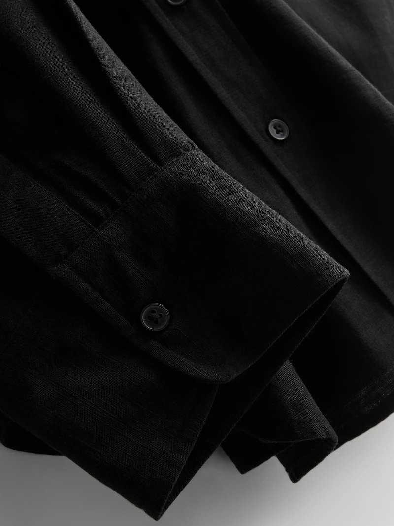 Classic Cotton-Blend Button-Down Shirt