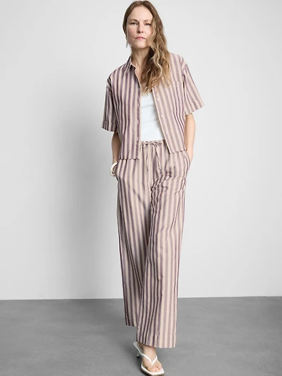 Oxford Stripe Drawstring Pants
