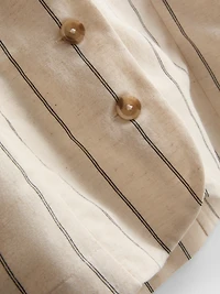 Cotton-Blend Button-Up Vest