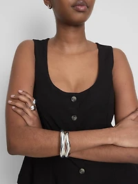 Cotton-Blend Button-Up Vest