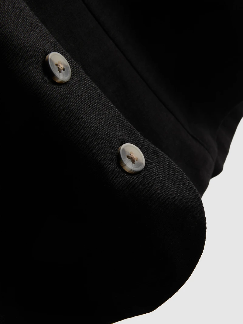 Cotton-Blend Button-Up Vest