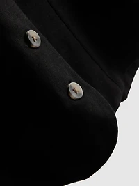 Cotton-Blend Button-Up Vest