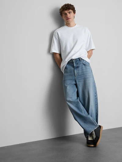 Mid-Rise Barrel Jeans