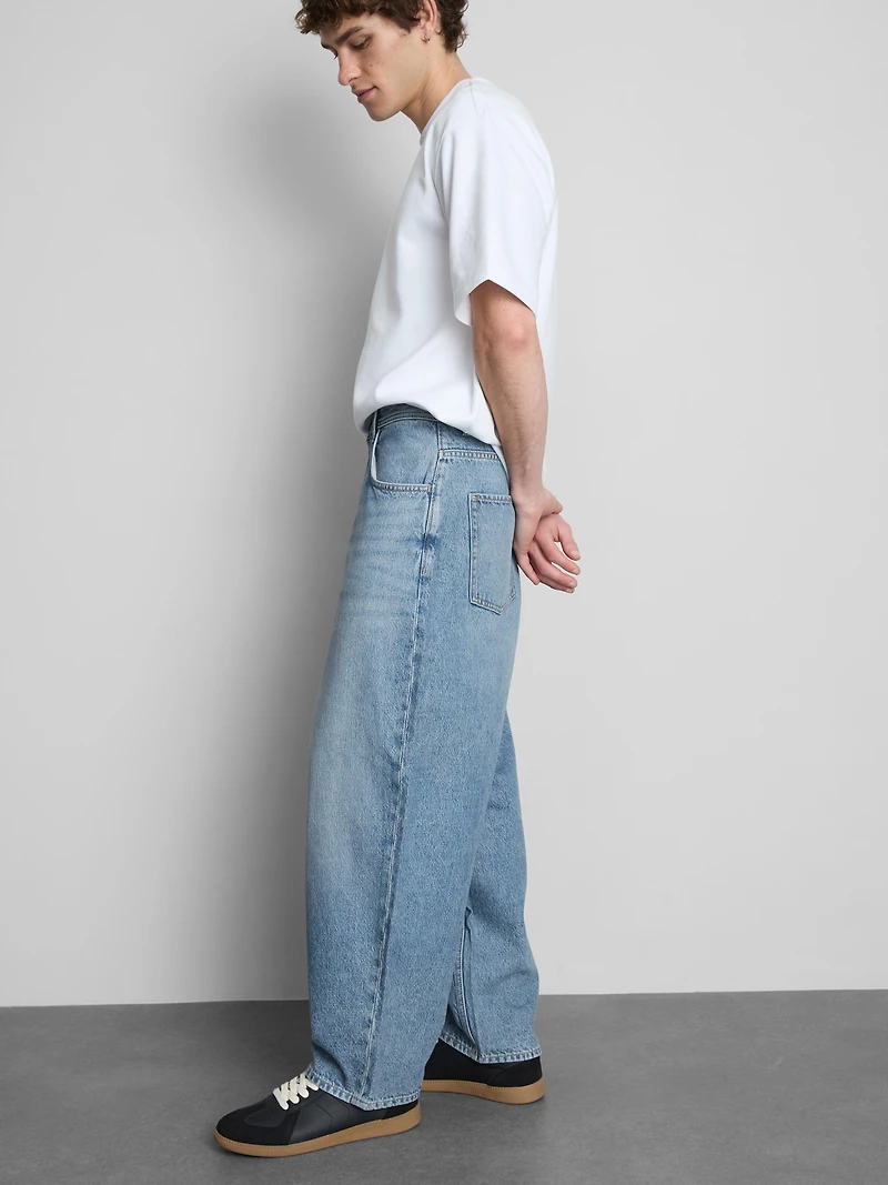 Mid-Rise Barrel Jeans