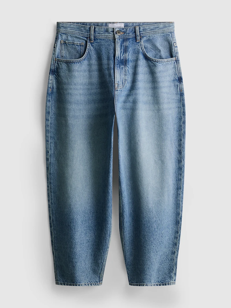Mid-Rise Barrel Jeans