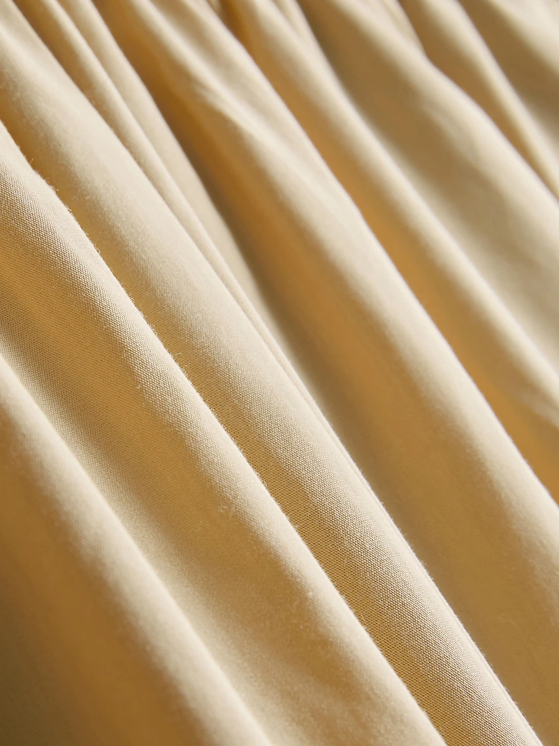Paper-Touch Pleated Barrel-Leg Pants