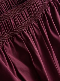 Paper-Touch Pleated Barrel-Leg Pants