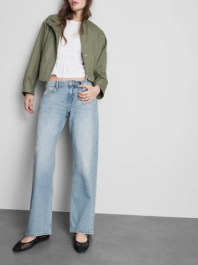 Relaxed Low-Rise Straight-Leg Denim Jeans