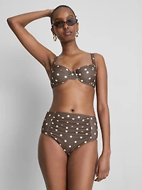 Underwired Balconette Polka Dot Bikini Top