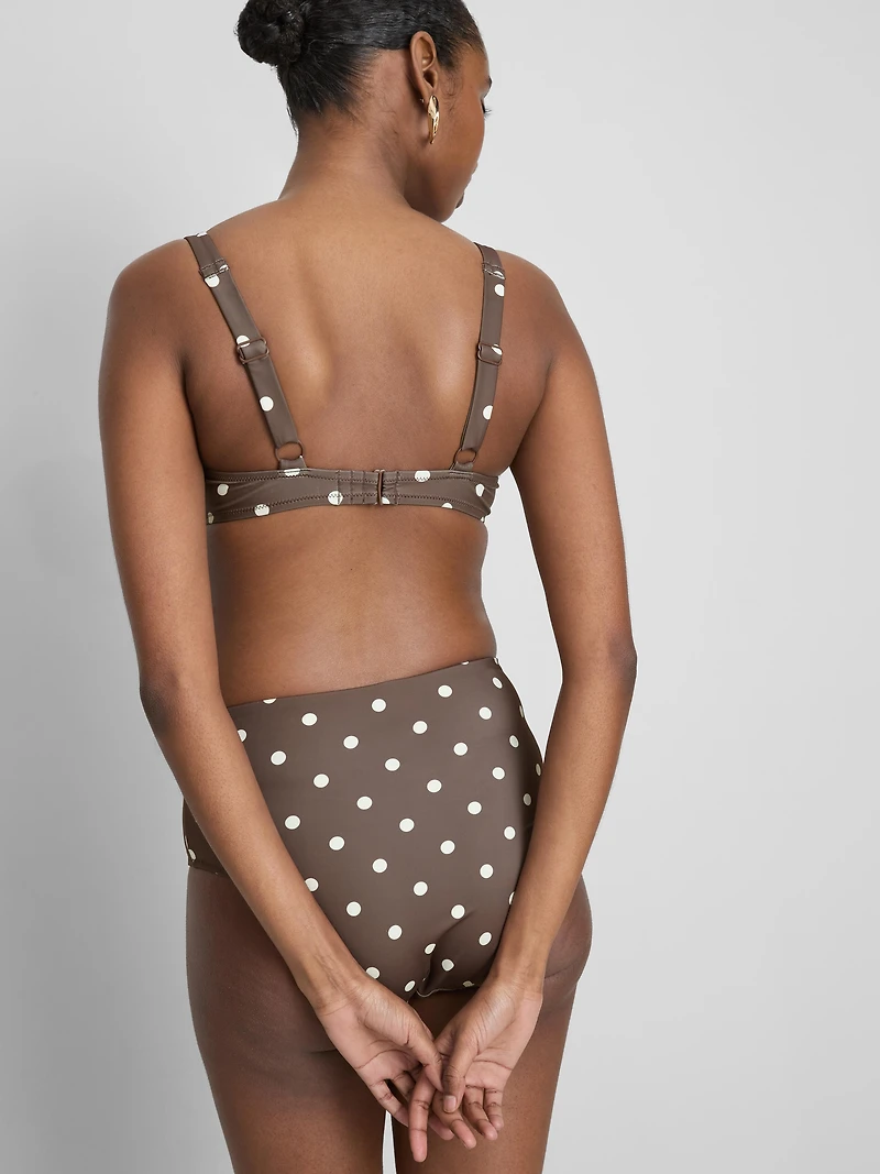Underwired Balconette Polka Dot Bikini Top