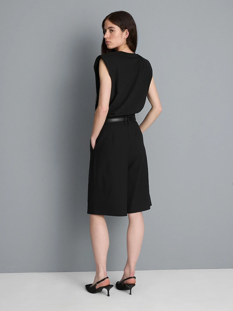 Pleated Bermuda Shorts
