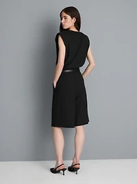 Pleated Bermuda Shorts