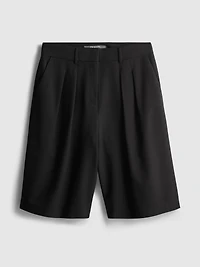 Pleated Bermuda Shorts