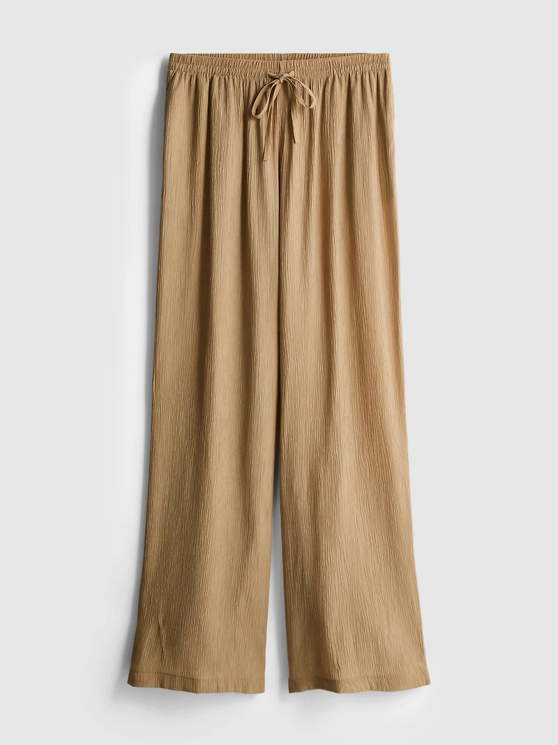 Crinkle Wide Leg Pants