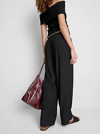 Crinkle Wide Leg Pants