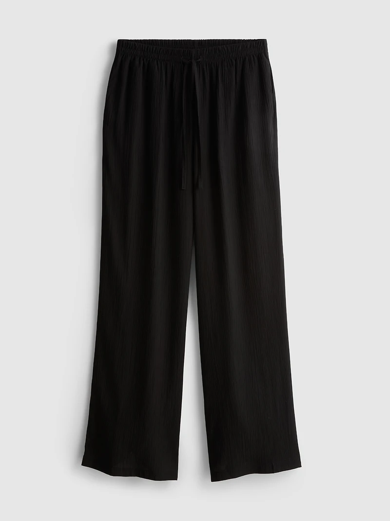 Crinkle Wide Leg Pants