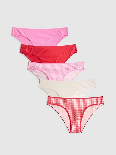 5pk Pure Cotton Brazilian Briefs