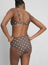 High Rise Control Polka Dot Bikini Bottoms