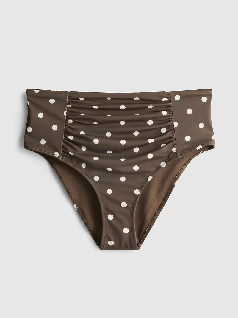 High Rise Control Polka Dot Bikini Bottoms