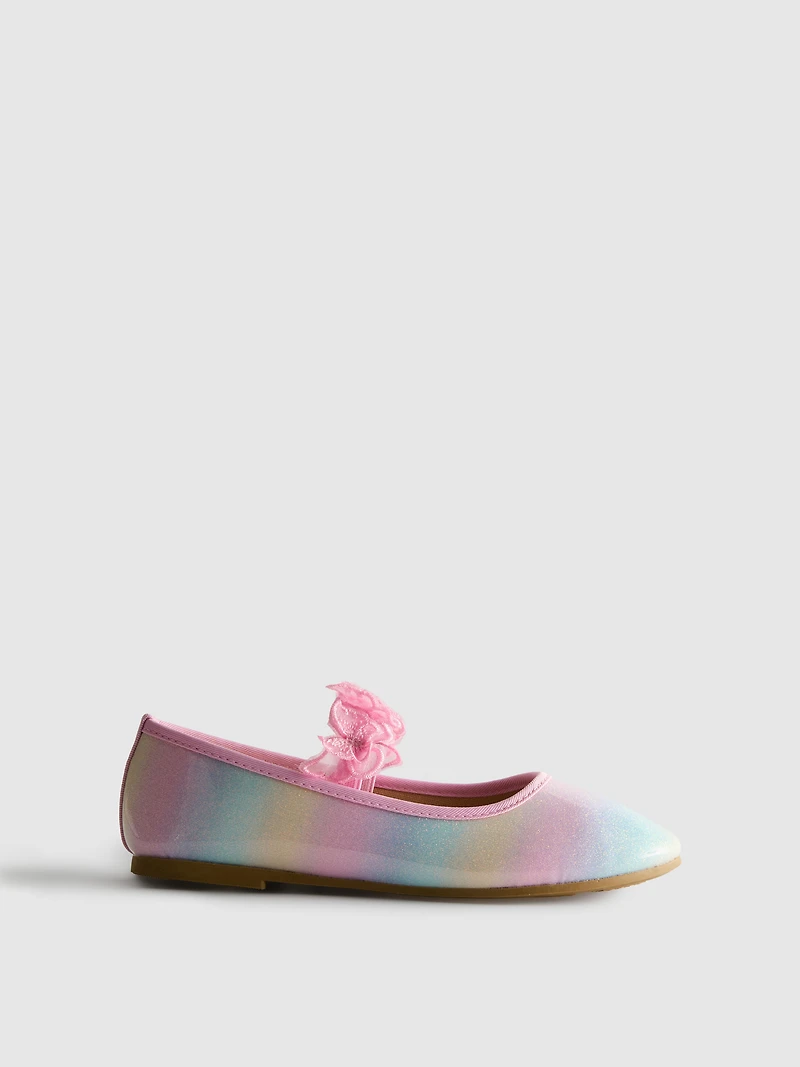 Butterfly Appliqué Ballet Pumps