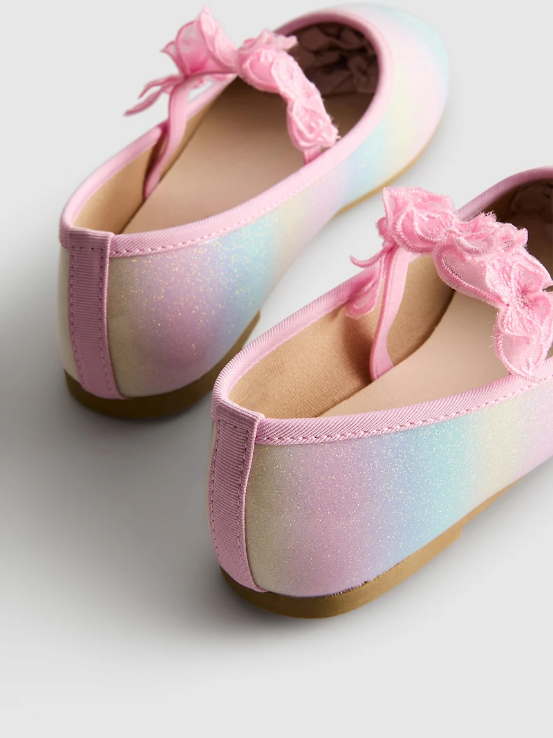 Butterfly Appliqué Ballet Pumps