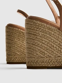 Wide Fit Diamanté Wedge Sandals