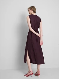The Edit Sleeveless Linen Midi Dress