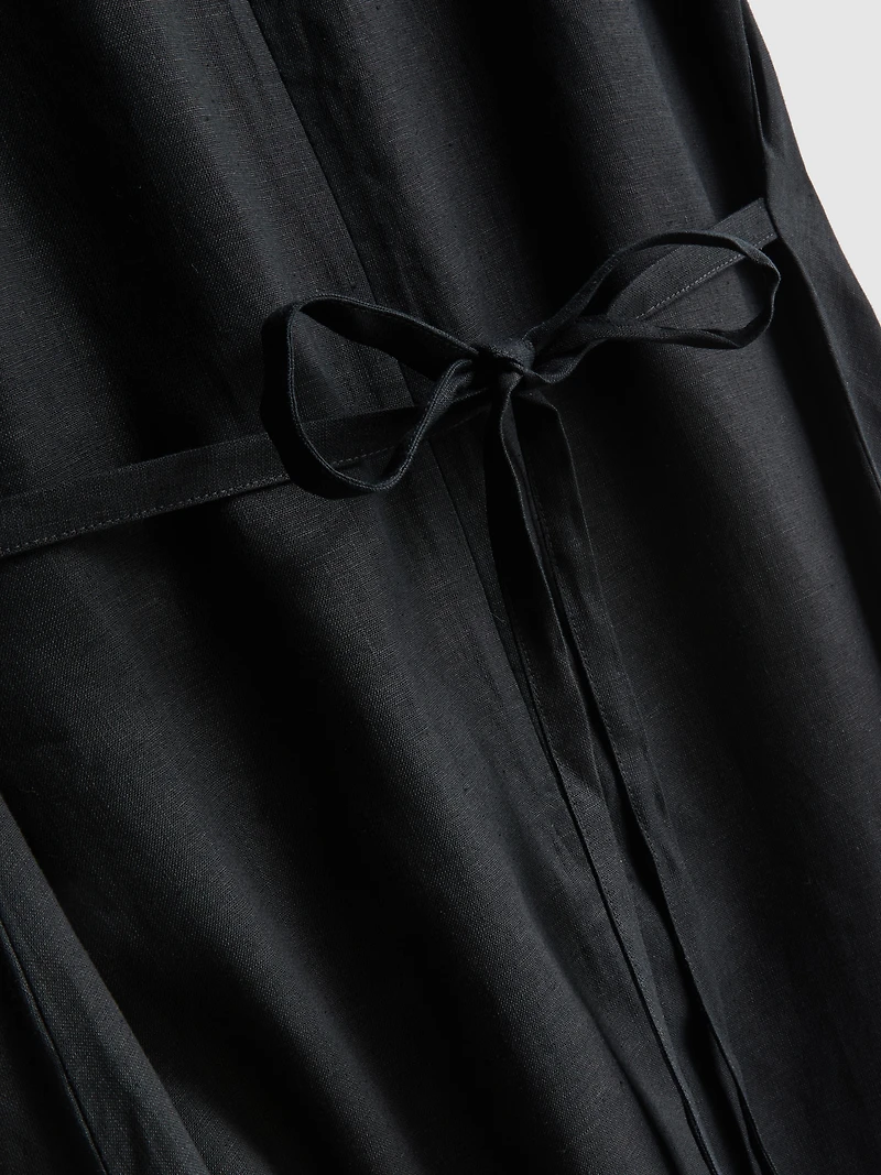 The Edit Sleeveless Linen Midi Dress