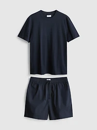 Pajama T-Shirt And Shorts Set